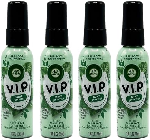 Air Wick Mint Jet Setter Pre-Poop Spray, 1.85 oz (Pack of 4)