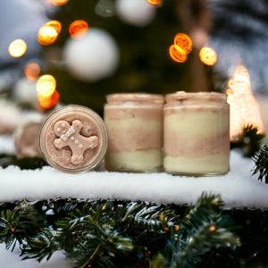 Whipped Gingerbread Body Scrub 8oz Moisturizing Exfoliant with Sunflower Oil Cocoa Butter