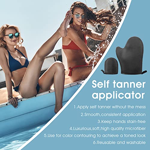 Sibba 2 Pack Self Tanning Mitt for Body/Face - Image 7