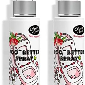 Hibiscus Scent Toilet Spray, 2 Pack, 400+ Uses