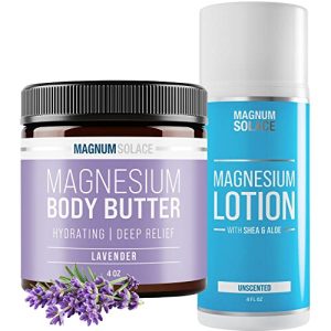 Magnesium Lavender Body Butter 8 oz for Relaxing Skin Hydration
