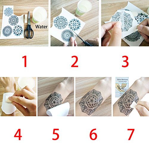 Neon Glow Temporary Tattoos with Butterfly Necklace - Image 6