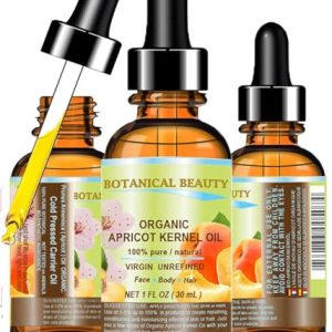 Organic Australian Apricot Kernel Oil 1 oz 30 ml Cold-Pressed Natural Moisturizer