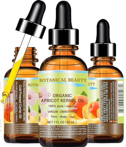 Organic Australian Apricot Kernel Oil 1 oz 30 ml Cold-Pressed Natural Moisturizer