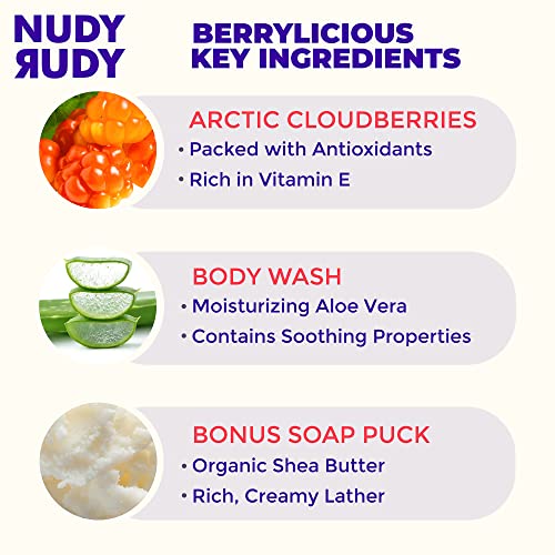 Berrylicious Aloe Vera Vitamin E Body Wash Soap Bundle 16oz - Image 4