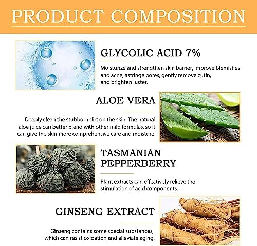 Glycolic Acid 7% Acne and Blemish Treatment Toner, 6.7 oz Bottle - Image 4