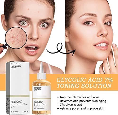 Glycolic Acid 7% Acne and Blemish Treatment Toner, 6.7 oz Bottle - Image 2