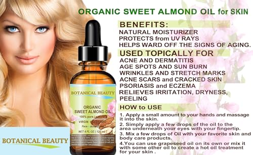 Organic Almond Oil for Face, Skin, Hair ? 1 oz - Image 8