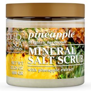 Pineapple Salt Body Scrub 23.28 OZ Organic Oils Dead Sea Minerals For Smooth Skin