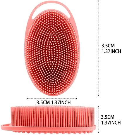 Set of 3 Double-Sided Silicone Loofah Body Scrubbers, Hygienic and Family-Friendly - Image 5