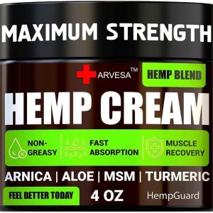 Arnica & Turmeric Muscle and Joint Relief Natural Hemp Cream, 4 oz