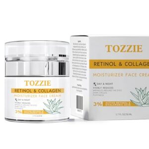 Anti-Aging Retinol Collagen Cream Hyaluronic Acid Vitamin Enriched 1.7 oz