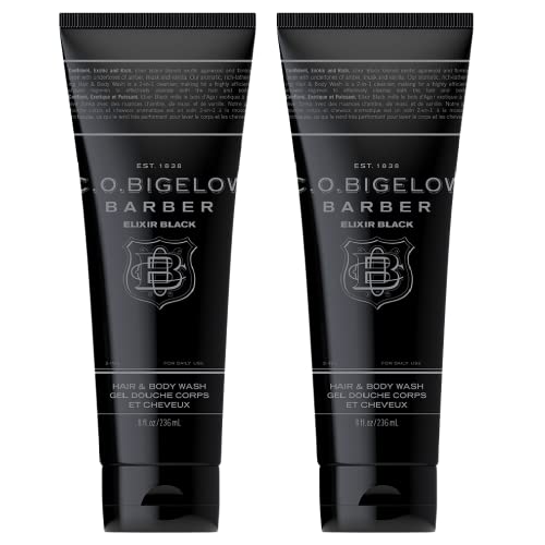 C.O. Bigelow Black Men?s Hair & Body Wash, 8 oz (2-Pack)