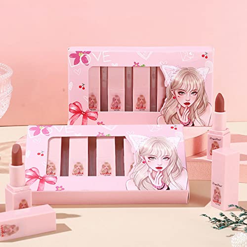 Clear Lip Liner Set with 5 Lipsticks & Balm - Image 3