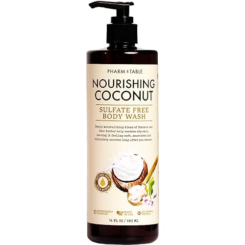 Coconut Body Wash: Softens Skin, Sulfate-Free, 480ml, Cruelty-Free