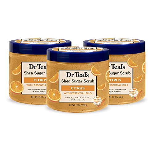Dr Teal's 19 oz Citrus Shea Sugar Scrub 3-Pack with Vitamin C