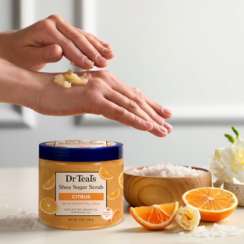 Dr Teal's 19 oz Citrus Shea Sugar Scrub 3-Pack with Vitamin C - Image 7