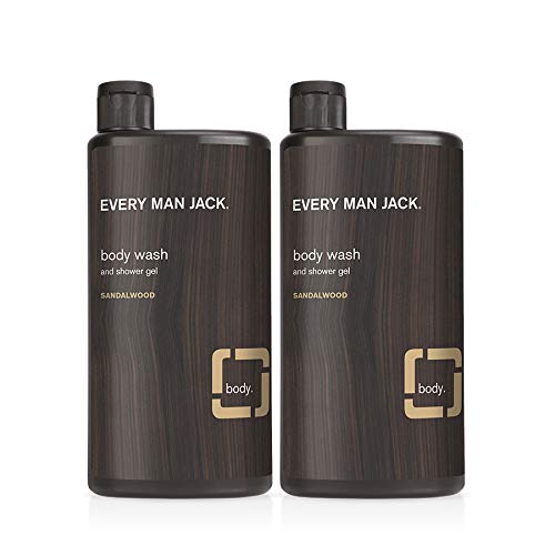 Every Man Jack Sandalwood Body Wash Twin Pack, 16.9 oz