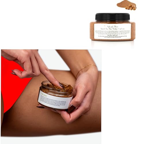 Exfoliating Ingrown Hair Body Scrub with Glycolic, Lactic, Kojic Acids and Rosehip Oil 8 oz