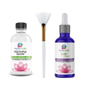 Glycolic Acid Skin Rejuvenation Peel Kit for Radiant Skin, 4 oz Size