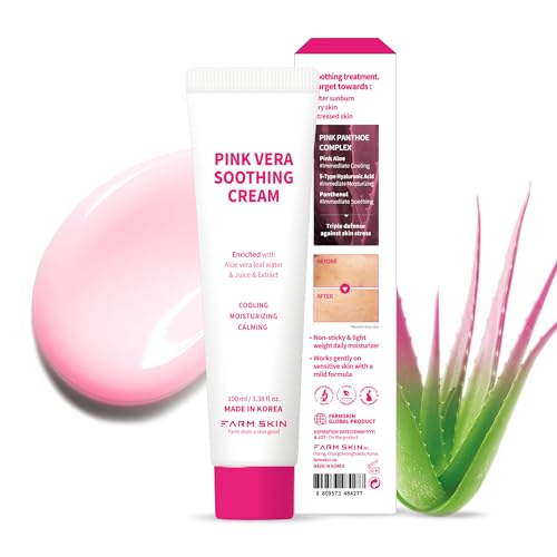 Korean Pink Vera Soothing Cream 100ml Moisturizer for Hydrated Skin