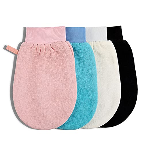 Korean Shower Exfoliating Gloves 2Pcs White