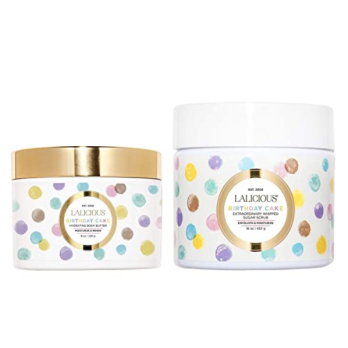 Lalicious Birthday Cake Scrub & Butter Set ? 2-Piece