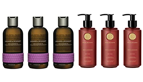 Lavender Rosemary Massage Oil & Rose Geranium Body Wash