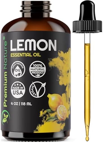 Lemon Essential Oil 4 oz for Diffuser, Laundry, Skin