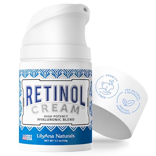 LilyAna Naturals Retinol Anti-Aging Moisturizer Cream 1.7 oz for Youthful Skin