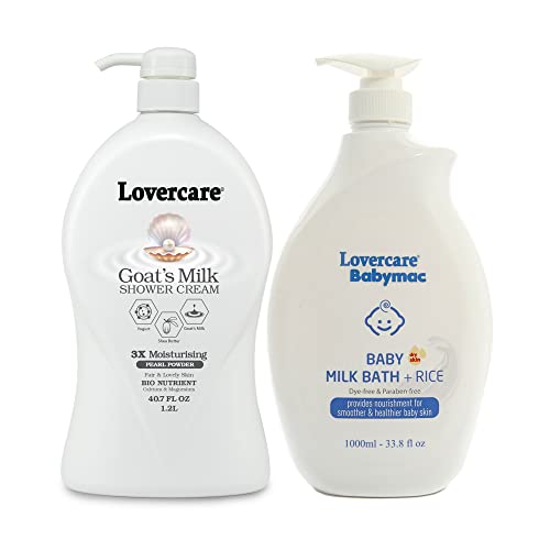 Lover's Care Goat Milk Body Wash with Babymac Baby Bath Essentials