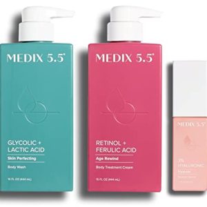 Medix 5.5 Exfoliating + Retinol + Hyaluronic Serum Set