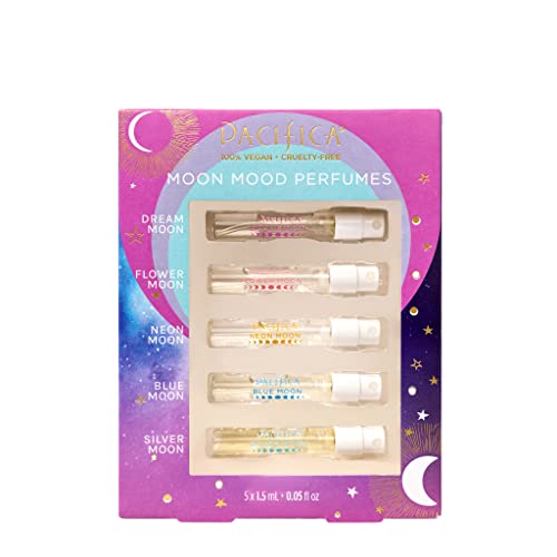 Pacifica Vegan Moon Moods Travel Perfume Set 5 Scents Cruelty-Free 0.33 oz Each
