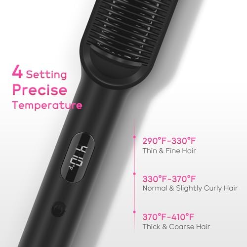 Prizm Professional Hair Straightener 1 Inch Plates Fast Heat Less Frizz 4 Temp Settings - Image 5