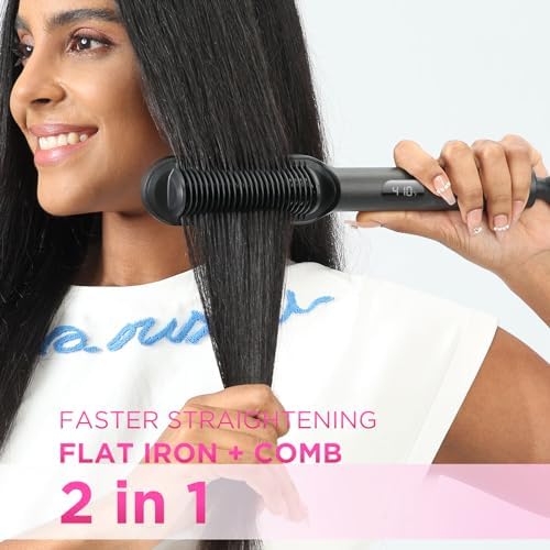 Prizm Professional Hair Straightener 1 Inch Plates Fast Heat Less Frizz 4 Temp Settings - Image 3