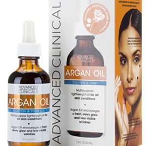 Pure Argan Oil for Skin Hydration Wrinkle Reduction 4 oz Bottle