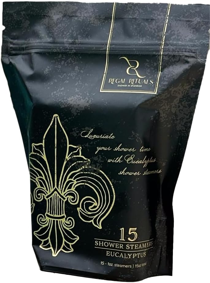 Regal Rituals Eucalyptus Shower Steamers Value Pack 15 Luxury Aromatherapy Bombs with Essential Oils