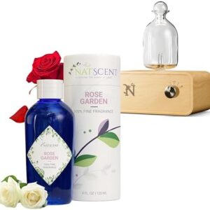 Serenity Waterless Diffuser Bundle with 4oz Rose Essential Oil for Home and Spa