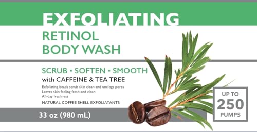 Spascriptions 33 fl oz Exfoliating Retinol Shower Scrub with Caffeine and Tea Tree - Image 2