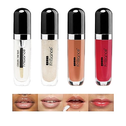 Teen Lip Gloss Bundle: 4 Shades, Cruelty-Free, Hypoallergenic, 8ml