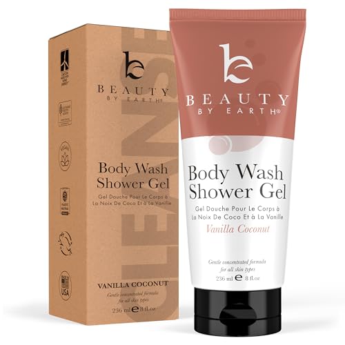 Gentle Vanilla Coconut Body Wash for Women and Kids, 16 Ounce Bottle