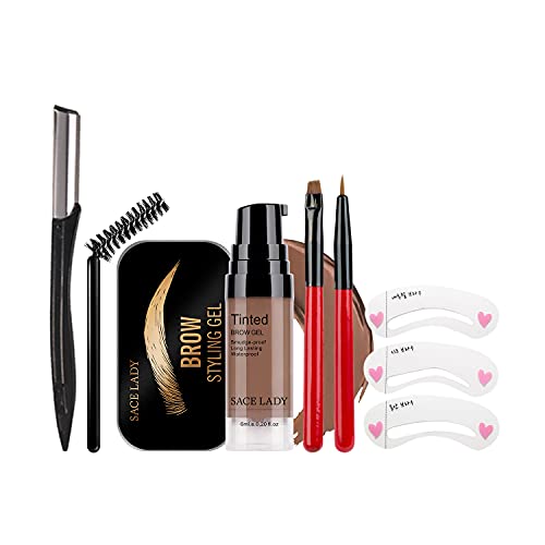 Waterproof Eyebrow Tint Gel Kit, 12ml Light Brown