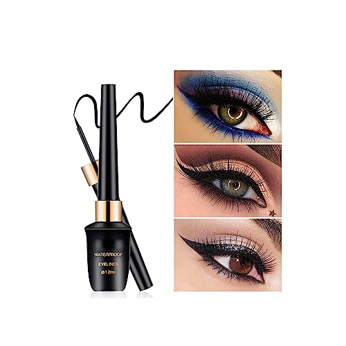 12ml Black Waterproof Liquid Eyeliner Pen with Smudgeproof, Longwearing Ultra-Fine Tip