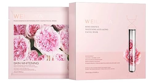 Weilaiya Rose Collagen Whitening Anti-Aging Hydrating Face Mask 10 Sheet Pack