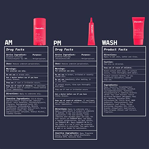 Duradry 3-Step System: AM Deodorant, PM Antiperspirant, Cleansing Body Wash - Clear Sky - Image 2