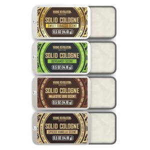 Viking Revolution 4-Pack Men's Solid Perfume 0.5 Oz Travel Wax Balm Set