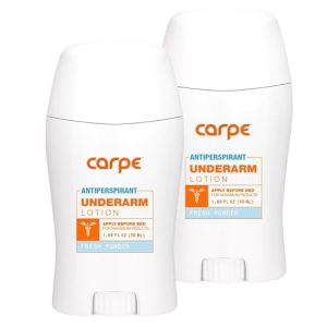 Carpe Clinical Strength Antiperspirant & Deodorant, Fresh Powder, 2-Pack for Hyperhidrosis
