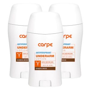 Carpe Clinical Strength Antiperspirant, Sandalwood Scent, Hyperhidrosis Relief (Pack of 3)