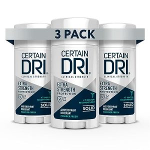 Certain Dri Extra Strength Antiperspirant, Powder Fresh, 1.7 Oz, Pack of 3