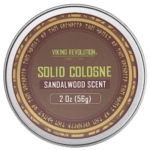 Viking Revolution Sandalwood Solid Cologne Balm 2 Oz for Men Travel Size